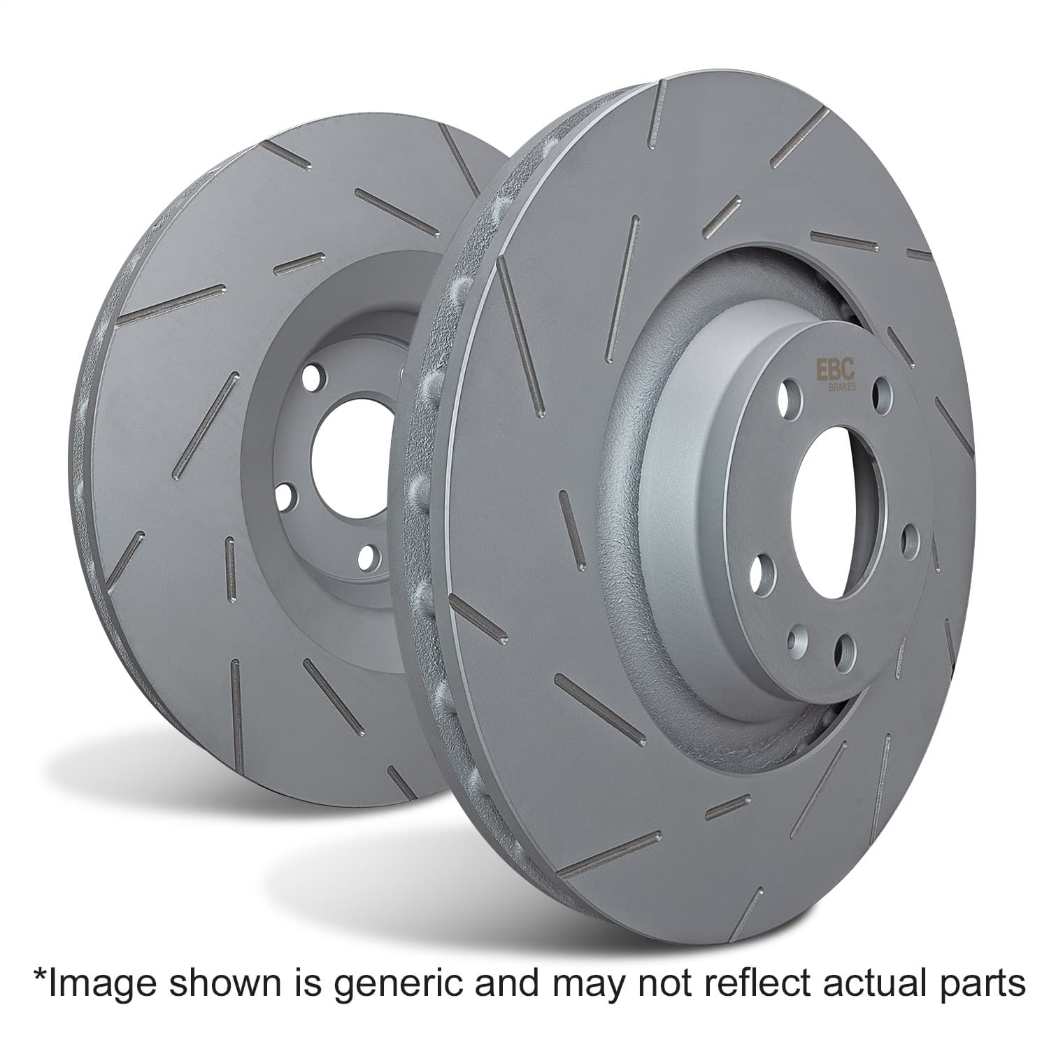 EBC Brakes USR Series Sport Slotted Rotor Set; Front; For FMSI Pad No. D2216; Vented; 6 Bolt Holes; 311mm Dia.; 34mm Thick;