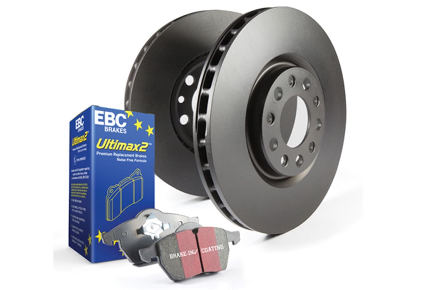 EBC Brakes S1 Kits Ultimax 2 and RK Rotors; Rear; FMSI Pad No. D2250;