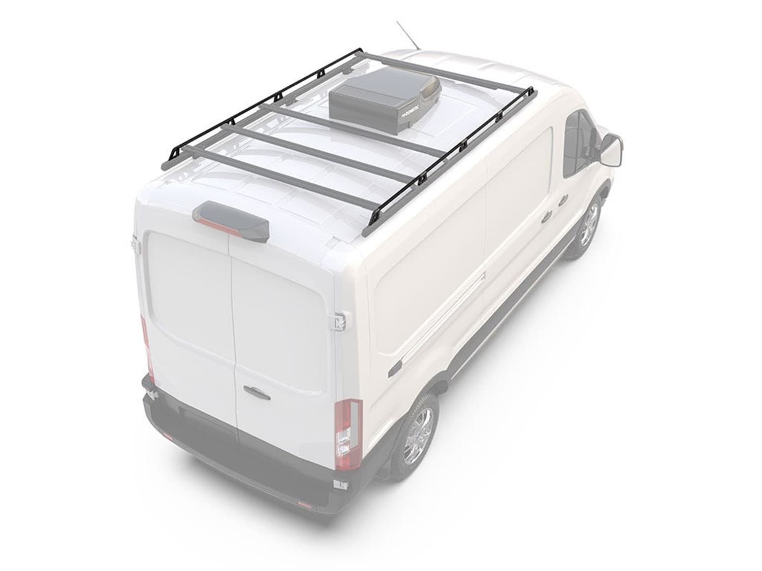 Front Runner Slimpro Van Rack Kit; 2367mm Length; Incl. 8x Tubular Rails; 2 Cast LH/RH Drop Downs; 6 Mid-Joints; Installation Hardware;