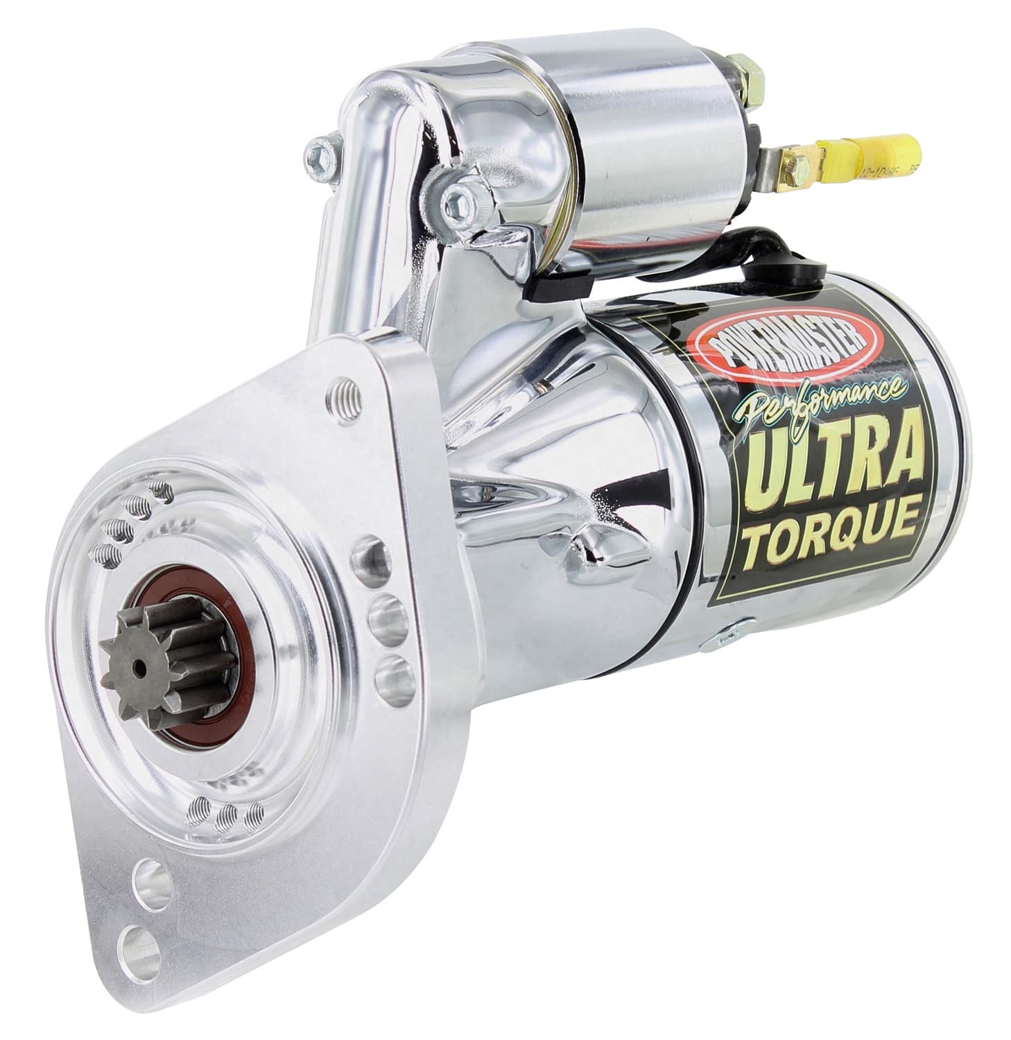 Power Master Ultra Torque Starter; 250 ft./lb. Torque; 18:1 Compression Ratio; 4.5:1 Gear Reduction; Chrome;
